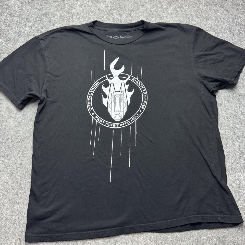 Halo Shirt Mens Large Black ODST Shock Trooper Loot Crate Graphic T-Shirt